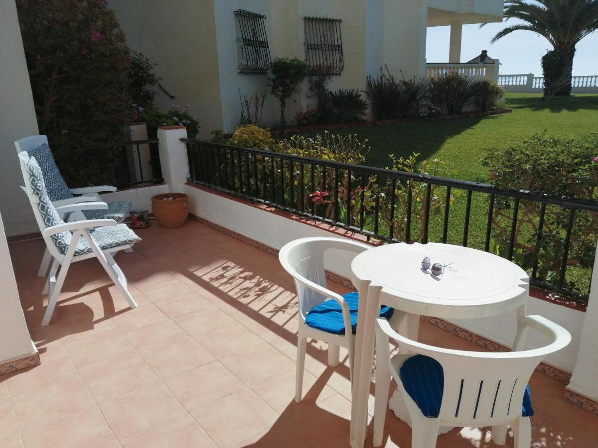 Sea & Pool View Garden Apartment Las Palmeras Nerja Exterior foto